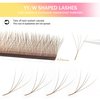XIUSUZAKI W Lash Extensions Brown 4D Eyelash Extensions W Shape 0.07mm Thickness D Curl Mix 8-15mm Premade Fans Lashes Colored Lash Extension Volume Lashes Individual Lashes(W-Brown-4D-0.07-D,8-15mm)