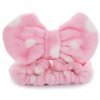 Hairizone Cosmetic Hair Band for Face Washing Shower Spa and Makeup, Soft and Cute Big Bow Headband for Kids and Girls (Light Pink)