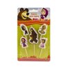 Holiday Set of 5 Figures of Candles Masha and the Bear an Excellent Offer for a Birthday Cake Topper Party Supplies Masha y el Oso