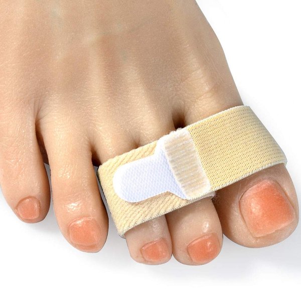 DYKOOK Broken Adjustable Toe Wraps 8 Pack, Fabric Toe Splint Toe Cushioned Bandages Finger Toe Protectors Straightener Hammer Toe Separators.