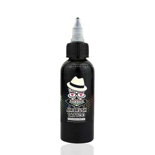OPHIR Temporary Tattoo Ink Airbrush Body Art Pigment Body Paint for Airbrushing Body Art Temporary Tattoo Colors 60ML/Bottle (BLACK)