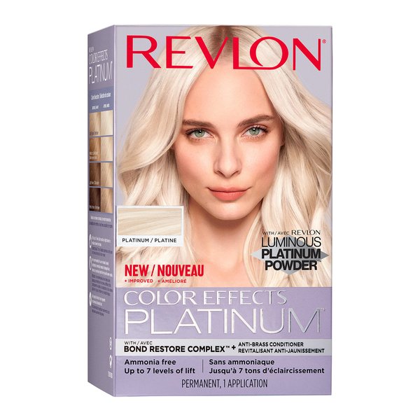 Revlon Color Effects Permanent Highlighting Kit, Ammonia & Paraben Free Hair Dye, 60 Platinum, 8 Oz (Pack of 1)