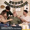 Happy Retirement Banner Assembled GAGAKU Black and Gold Retirement Party Decorations Supplies Kit Gold Glitter Paper Pennant Banner for Men Women Office Farewell Party