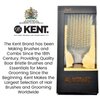 Kent OG2S Beechwood Soft Bristle Hair Brush and Facial Brush for Beard Care - Exfoliating Soft White Natural Boar Bristle Brush for Mens Grooming, Hair Care, and Beard Straightener for Men's Skin Care