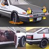 Mzexoma 1/24 Diecast Cars Initial D Toyota Trueno AE86 Car Model, Sports Car Toys for Kids and Adults,Pull Back Vehicles (Black-Type C)