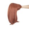 SWACC Short Straight Bob Wig with Bangs Synthetic Colorful Cosplay Daily Party Flapper Wig for Women with Wig Cap (Dark Copper Red)