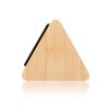 GEARONIC Digital Alarm Clock Wooden Alarm Clock Wood Modern Triangle Alarm Digital Desk Clock, Displays Time Date Temperature Calendar Wood Made Electric Clocks for Bedroom, Bedside - Bamboo