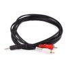 Monoprice Audio/Stereo Cable - Single 3.5mm TRS Plug to Dual RCA Plug, Mp3 Player/Phone Headphone Output to Home Audio System, 6 Feet, Black