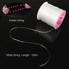 Bracelet String,BFANGZ 0.8mm 100M Elastic String for Jewelry Making,Bracelet String Stretch Bead Cord Stretchy String for Bracelets,Necklaces,Jewelry and Beading Supplies (White)