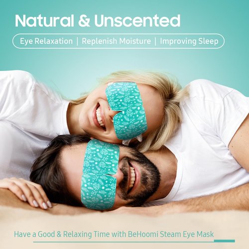 BeHoomi Steam Eye Mask, 10 Packs Heated Eye Mask, Self Heating Disposable SPA Warm Compress for Eyes Sleep Mask, Soothing Moist Heat Eye Masks, Travel Essentials & Relaxation Gifts (Unscented)
