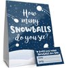Winter Holiday Party Games – How Many Snowballs Do You See Guessing Game - Sign and 30 Cards - Winter Wonderland, Classroom Snow Day Party, or Little Snowflake (1 Sign and 30 Guessing Cards)