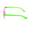 V.W.E. Fun Neon Color Spherical Frame Readers Reading Glasses - Matte Translucent Rubberized Finish (Pink/Green, 2.00)