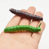 24Pcs Simulation Caterpillar Plastic Fake Worm Crawling Halloween Prank Toy Educational Learning Toys for Kids (Random Style)