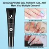 MAGIC ARMOR 15g 3D Nail Gel Sculpting Gel Nail Art Glue for Nail Art Designs DIY Nail Craving Molding Gel for 3D Gel Nail Art Polish Painting Drawing Gel Sculpture Gel Nail Decoration Manicure Clear
