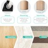 Rubber Furniture Cups Pads Non Slip 8 Pcs 3.5''Square Furniture Coasters Couch Bed Leg Protectors for Hardwood Floors