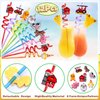 Winrayk 98Pcs Farm Animals Party Favors Barnyard Birthday Supplies, Drinking Straw Mini Bubble Wand Slap Bracelet Keychain Sticker Teen Kid Farm Theme Pinata Filler Goody Bag Stuffer Farm Party Favors