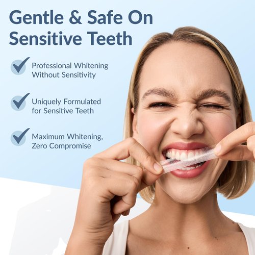 DR.DENT Professional Teeth Whitening Strips - Pack of 20 Strip - 10 Treatments Kit - Safe for Enamel - Non Sensitive Teeth Whitening - Whitening Without Any Harm + Mouth Opener Included