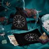 CREATCABIN 2Pcs Black Tarot Storage Bag Thick Velvet Packing Pouches 12 Constellation Symbol Drawstring Bag Protective Card Board Game Embroidery for Tarot Dice Card Jewelry Crystal Pouch