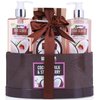 BRUBAKER Cosmetics Home Spa Basket - Coconut Milk & Strawberry Scent - 5 Pcs Bath & Body Set Gift Basket