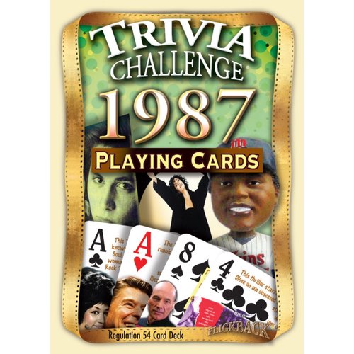 Flickback Media, Inc. 1987 Trivia Playing Cards: Perfect Birthday or Wedding