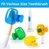 Eaezerav 4 Pack Toothbrush Covers Caps, Toothbrush Protector Toothbrush Coverings Clips Portable Plastic Toothbrush Head Case for Travel, Business, Camping, School, Home