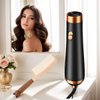 Travel Hair Dryer- 1800W High-Speed Brushless Motor Negative Ionic Blow Dryer for Fast Drying, Low Noise Thermo-Control Hair Dryers with Comb for Salon, Home and Travel.(Black)