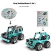 Jixin Xyzhi Building Sets Stem Assembly Metal 3-D Puzzle Off-Road Model Car Building Kit Construction Set Toys Parent-Child Interaction Construction Sets Gifts for Kids 8-16 Blue…