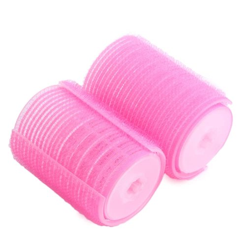 DIY Hair Rollers 2 Pcs Set Bangs Hair Curlers Self Grip Hair Curling Styling Tools Hairdressing Curlers For Women (hot pink)