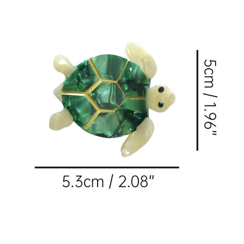 Small Sea Turtle Hair Clips,Cellulose Acetate Hair Clips,Small Claw Clips for Girl,Hair Accessories,Green