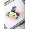Kercisbeauty Champagne Flower Hair Comb Wedding Women Floral Hair Piece for Brides Bridal Tiara Flower Headband Girls Party Headpiece