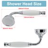 HOMEDEC Vintage Handheld Shower Head with 59inch Flexible Hose High-Pressure Antique Rain Showerhead Combo Replacement No Wand Holder, Round Telephone Shape, Chrome