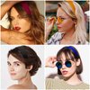 anezus 16 Pcs Satin Headbands Bulk 1 Inch Anti-slip Ribbon Hair Bands Plain Hard Headbands for Women Girls DIY Craft Hair Accessories (Multicolor)
