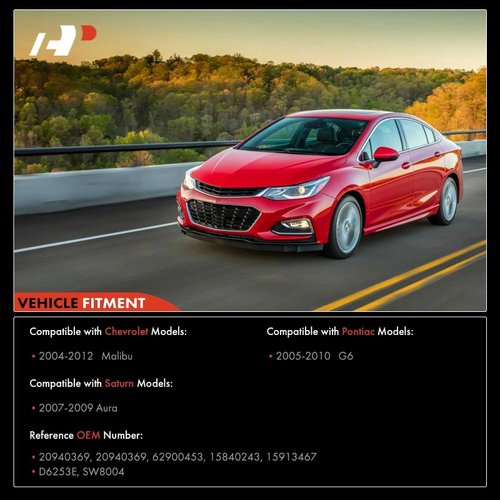 A-Premium Turn Signal Switch Replacement for Chevy Malibu 2004-2012 Pontiac G6 2005-2010 Saturn Aura 2007-2009# 20940369 D6253E Headlamp Dimmer Switch Blinker Lever