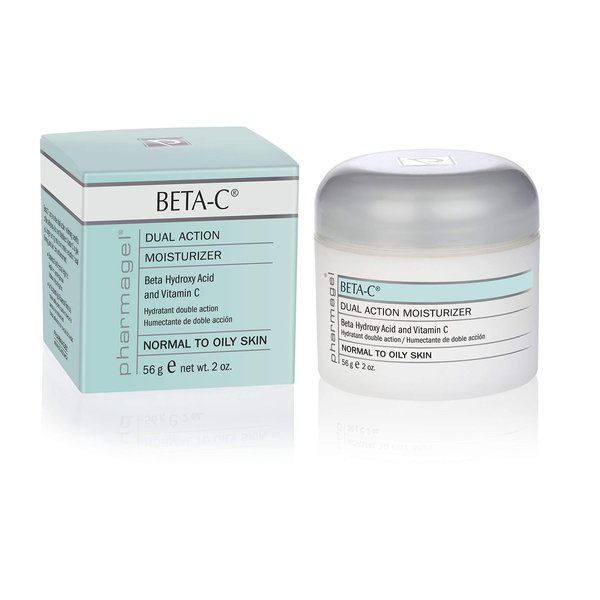 Pharmagel Beta-C Dual Action Moisturizer Normal to Oily Skin | Brightening and Smoothing Face Moisturizer | Pore Minimizer & Rejuvenation - 2 oz.