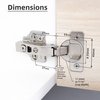 DecoBasics Kitchen Cabinet Frameless Hinges (Pack of 4), Soft Close Door Hinges, Metal Hinges for Kitchen Drawers, Cabinet Hardware, 3 Way Adjustability & Easy Installation