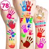 8 Sheets (78PCS) Hi High Five Tattoos Birthday Party Decorations Favors Decor Supplies Theme Stickers for Girl Boy Kids Gifts Classroom School Prizes Rewards