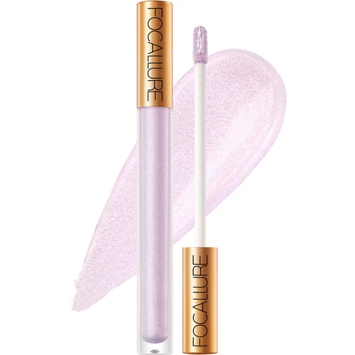 FOCALLURE Metallic Chameleon Liquid Lipstick, Glitter Lip Gloss, Shimmery Finish, Nonstick Cup Lip Makeup for Costume, Cosplay, Rave Festival, 08 MORGANITE
