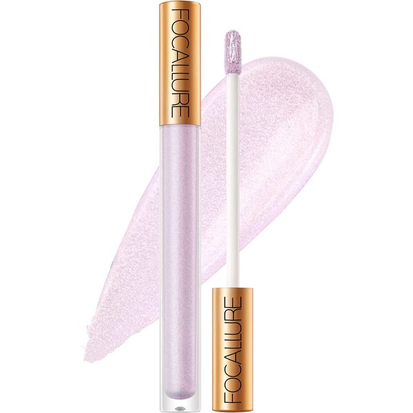 FOCALLURE Metallic Chameleon Liquid Lipstick, Glitter Lip Gloss, Shimmery Finish, Nonstick Cup Lip Makeup for Costume, Cosplay, Rave Festival, 08 MORGANITE