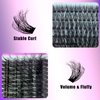 DAODER Lash Extension Fluffy 10-20MM Thick Long Lash Clusters 60D+80D Pestañas Pelo a Pelo Wispy Eyelash Extension Clusters D Curl Individual Lashes Pack 280pcs(60D+80D Thick Lash Clusters 10-20MM)