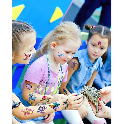 180 Pieces Turtle Temporary Tattoos Turtle Themed Tattoos Stickers Party Decoration Supplies favors Body Art for Kids Adults