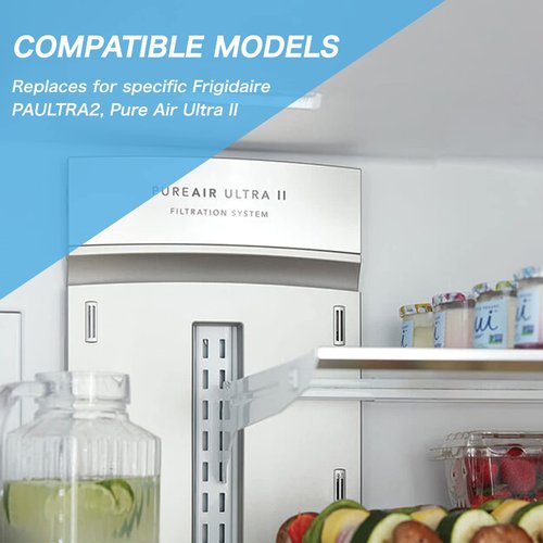 Refrigerator Air Filter Replacement for Frigidaire PAULTRA2 Pure Air Ultra II - Compatible with Electrolux ELPAULTRA2 - Freshen Your Fridge with Activated Carbon Air Filter - 3 Packs