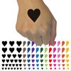 Card Suit Hearts Temporary Tattoo Water Resistant Fake Body Art Set Collection - Purple (One Sheet)