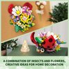 KAZI Bugs Building Set,Ladybug Combine with Flowers Display Models,Insect Collection Building Blocks for Kids Ages 8+, Home Decor for Girls