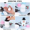 Aneco 6 Pack Build Snowman Decorating Kit Christmas Snowman DIY Craft Modeling Clay Making Kit Winter Gift Xmas Toys for Holiday Home Supplies