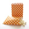 Orange Party Goody Bags (100 Pack) - Fall Birthday or Autumn Wedding Favors - Halloween Candy Buffet Paper Bags