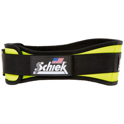 Schiek Sports Model 2004 Nylon 4 3/4" Weight Lifting Belt - Medium - Neon Yellow