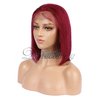Dorabeauty Short Bob Wigs Color Burgundy #BURG Human Hair Lace Front Wigs for Black Women 130% Density 12" Inch Pre Plucked Hairline with Baby Hair