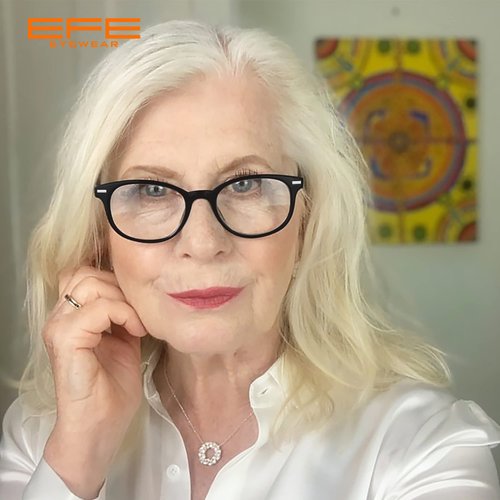 EFE Reading Glasses Readers for Women Ladies 1.75 Lightweight Full Frame Spring Hinge Eyeglasses 5 Pack (Mix Color, 1.75)
