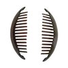 Brown 6.5 Inch Banana Clip Hair Clincher Interlocking Two Sides Hair Comb