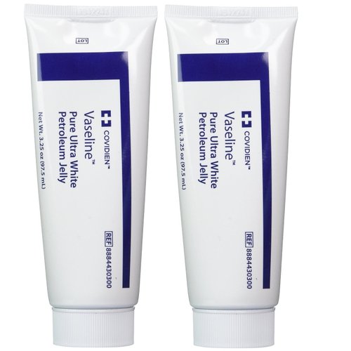 Vaseline Pure Ultra White Petroleum Jelly Ointment, Kendall, 2-pack, 3.25 oz. each